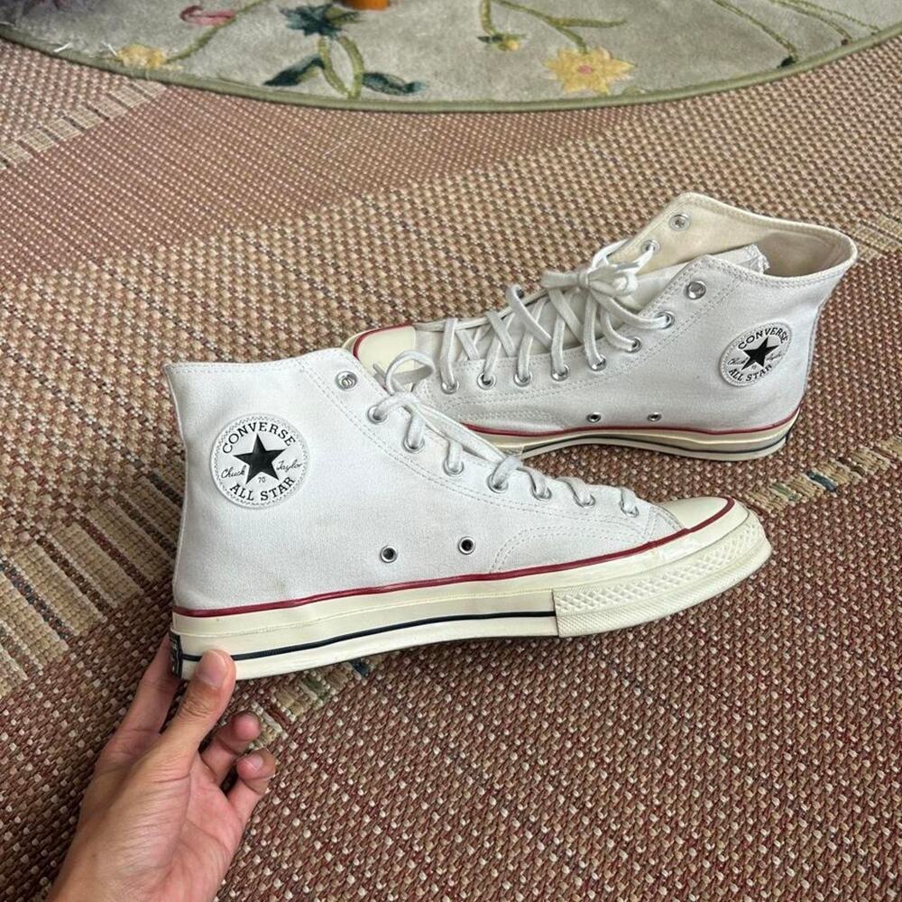 Converse Chuck 70 High Top Parchment Cream White Sneakers Mens 11 Womens 13